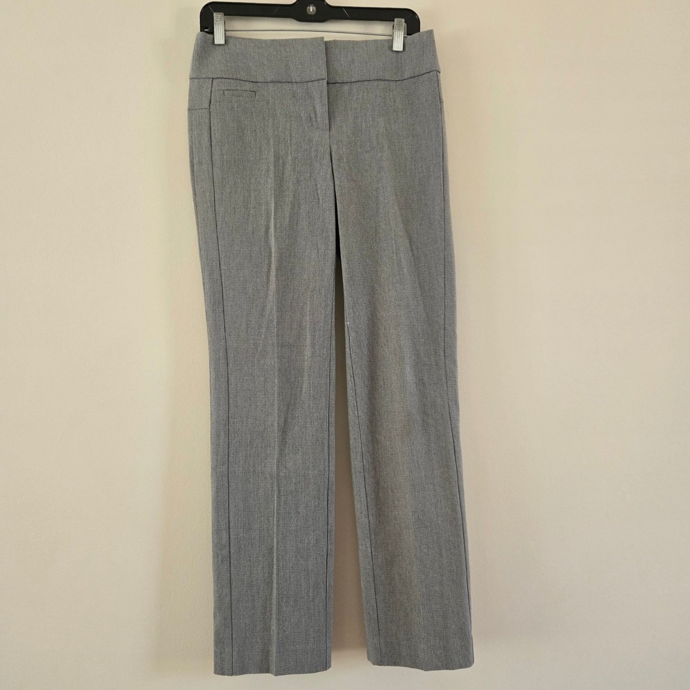 Ann Taylor Loft Julie Straight Gray Micro Pattern Dress Pants Womens Size 0